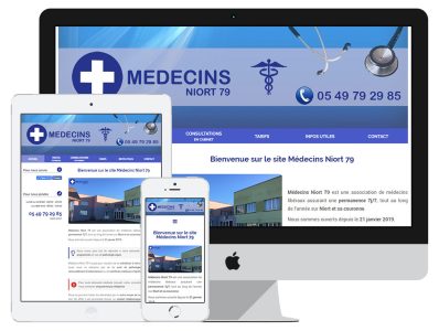 Réalisation site vitrine société médicale - SOS Médecins Niort