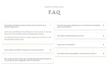 Une F.A.Q en accordéon pour répondre aux questions de vos visiteurs