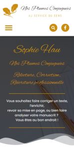 first-screen-mobile-nos-plumes-conjuguées-monsieur-site-web